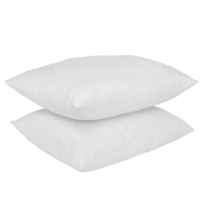 Royal Comfort Luxury Bamboo Blend Quilted Pillow Twin Pack Extra Fill Support-Bedding-PEROZ Accessories