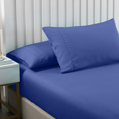 Royal Comfort 2000TC 3 Piece Fitted Sheet and Pillowcase Set Bamboo Cooling-Bed Linen-PEROZ Accessories