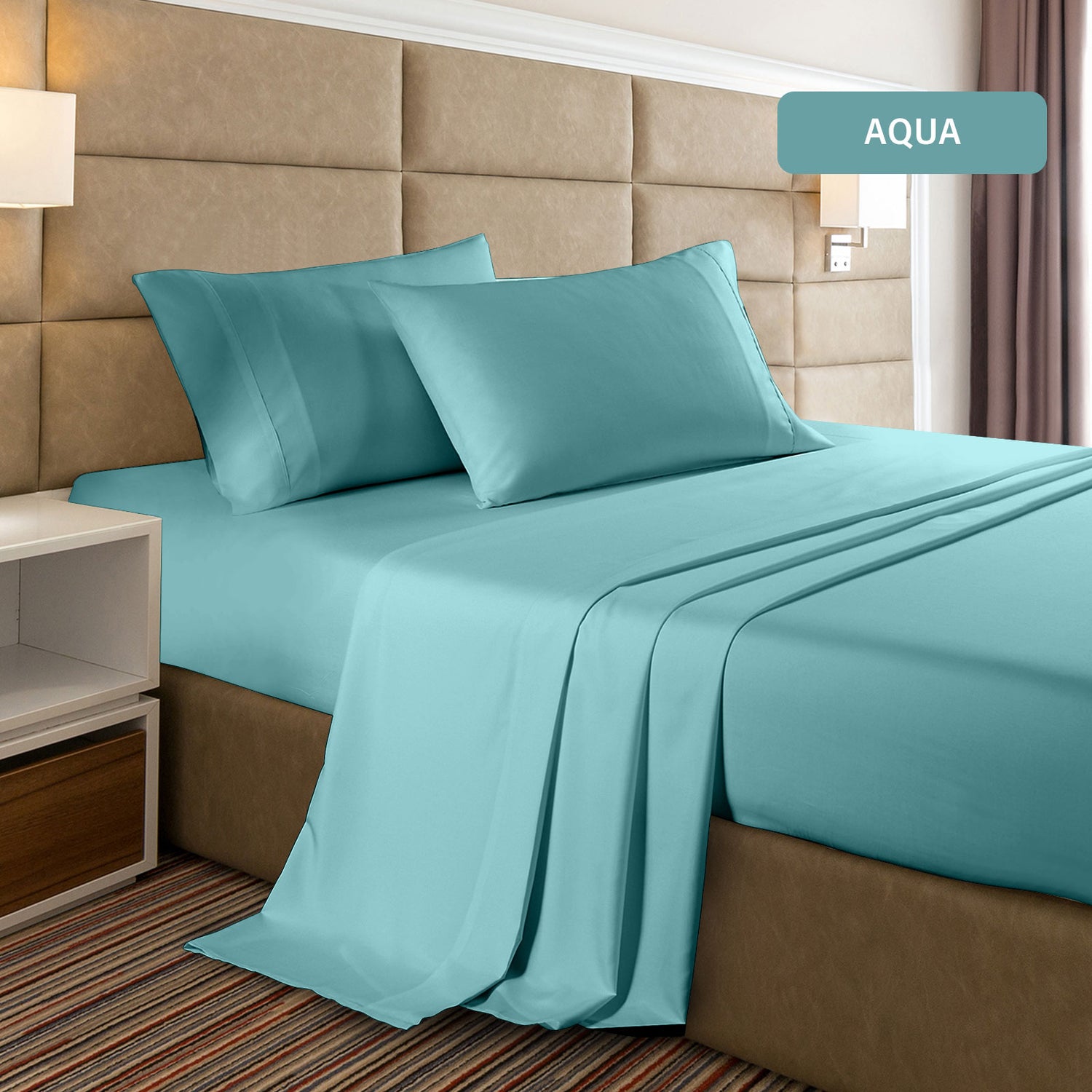 Casa Decor 2000 Thread Count Bamboo Cooling Sheet Set Ultra Soft Bedding-Bed Linen-PEROZ Accessories