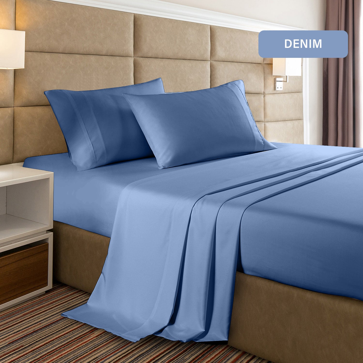 Casa Decor 2000 Thread Count Bamboo Cooling Sheet Set Ultra Soft Bedding-Bed Linen-PEROZ Accessories