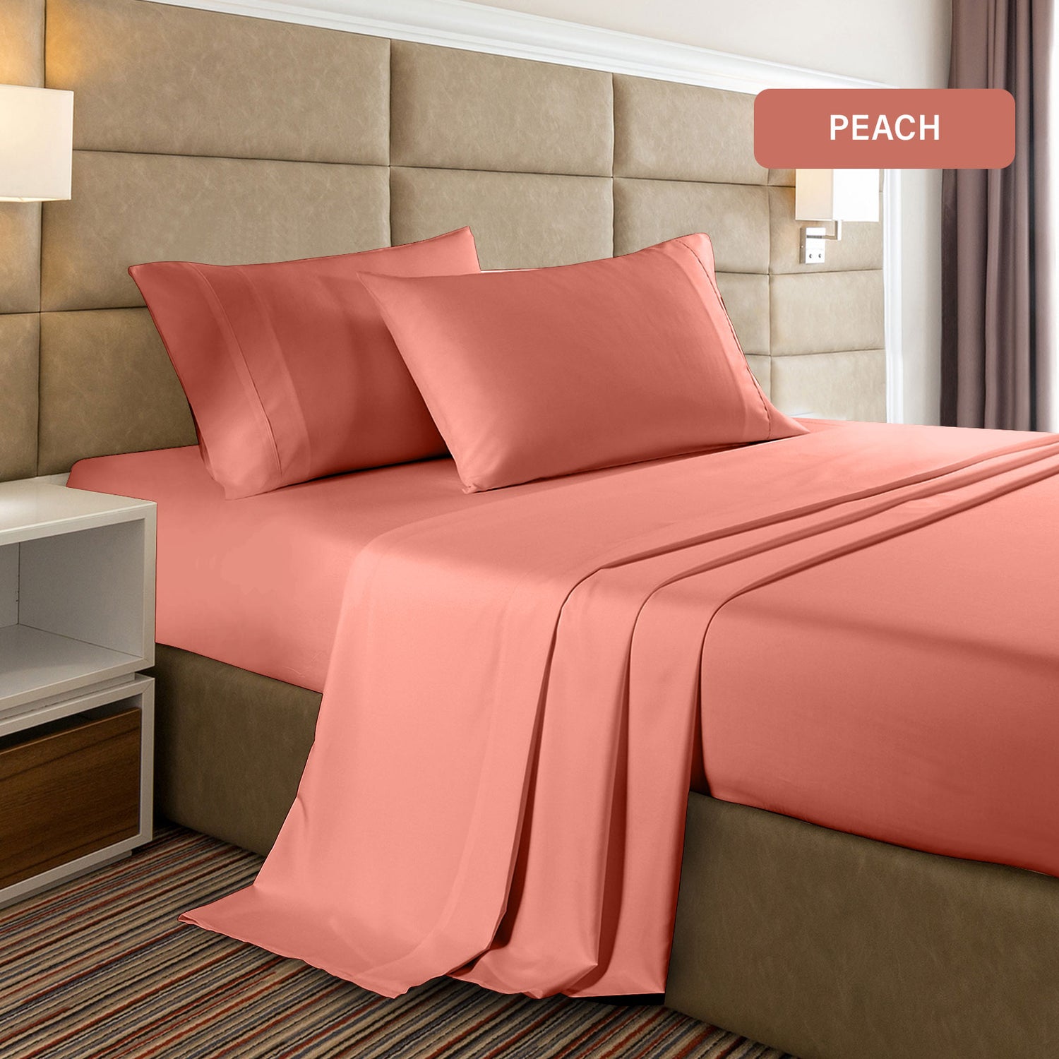 Casa Decor 2000 Thread Count Bamboo Cooling Sheet Set Ultra Soft Bedding-Bed Linen-PEROZ Accessories