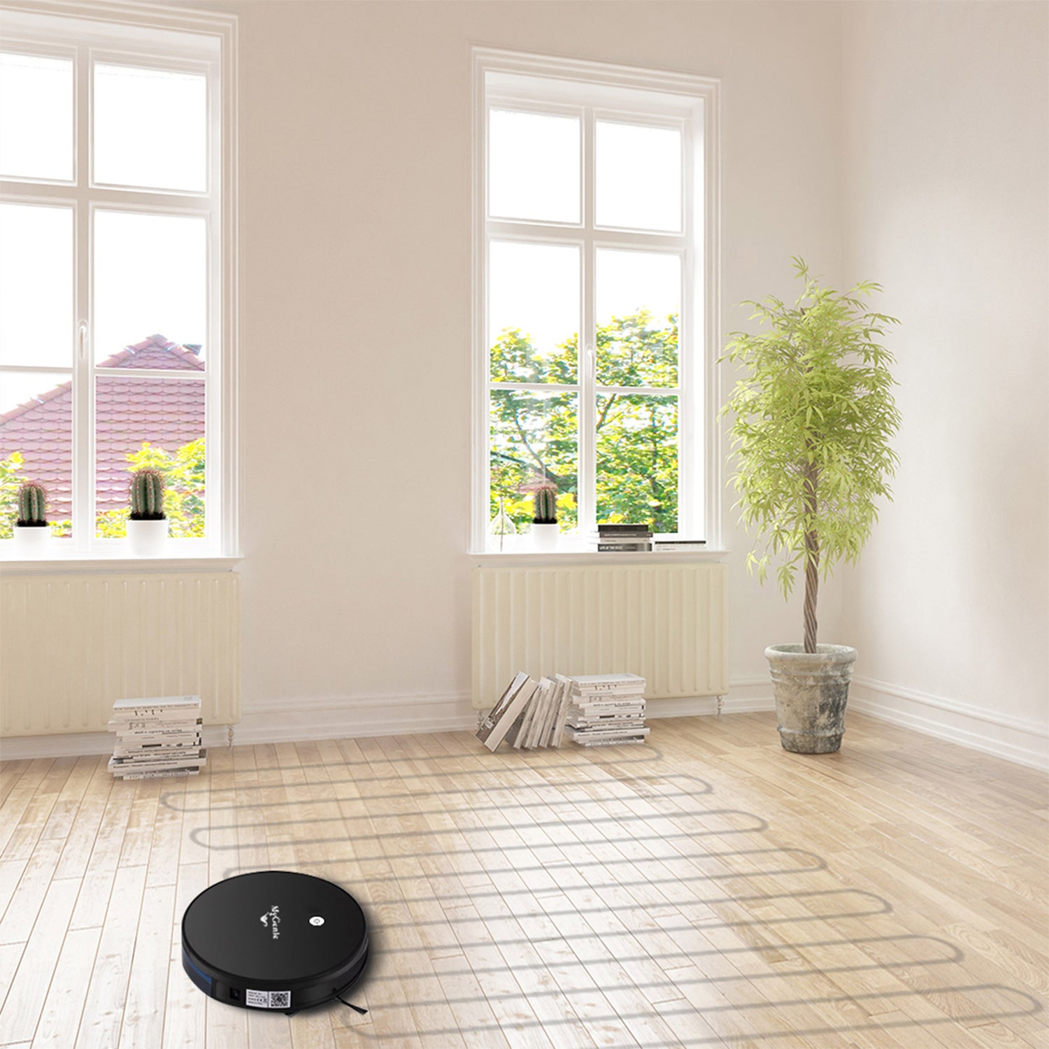 MyGenie XSonic Robotic Vacuum Cleaner Wet n Dry Carpet Floors Dry Wet Mop Robot-Small Home Appliances-PEROZ Accessories