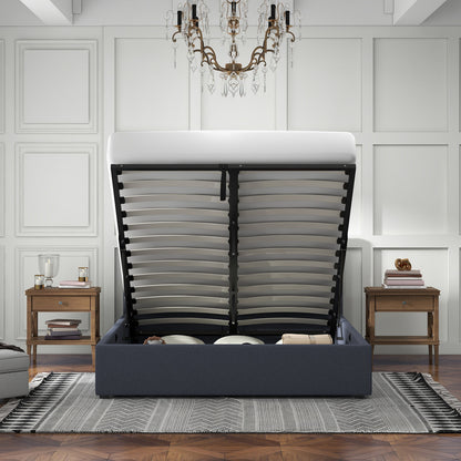 Milano Luxury Gas Lift Bed Frame Base And Headboard With Storage-Bed Frames &amp; Bases-PEROZ Accessories
