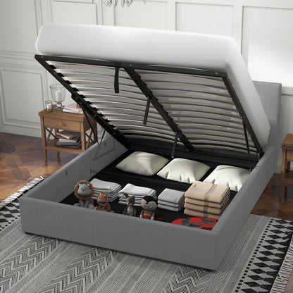 Milano Luxury Gas Lift Bed Frame Base And Headboard With Storage-Bed Frames &amp; Bases-PEROZ Accessories