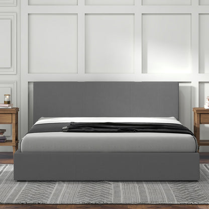 Milano Luxury Gas Lift Bed Frame Base And Headboard With Storage-Bed Frames &amp; Bases-PEROZ Accessories
