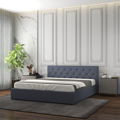 Milano Capri Luxury Gas Lift Bed Frame Base And Headboard With Storage-Bed Frames &amp; Bases-PEROZ Accessories