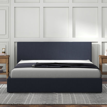 Milano Luxury Gas Lift Bed Frame Base And Headboard With Storage-Bed Frames &amp; Bases-PEROZ Accessories