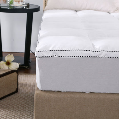 Royal Comfort 1000GSM Luxury Bamboo Fabric Gusset Mattress Pad Topper Cover-Bedding-PEROZ Accessories