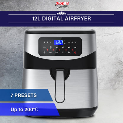 Kitchen Couture 12 Litre Air Fryer Multifunctional LCD One Touch Display-Small Kitchen Appliances-PEROZ Accessories
