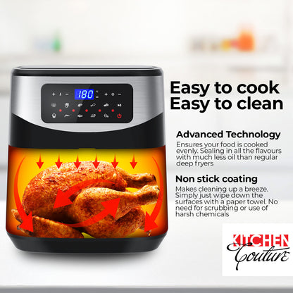 Kitchen Couture 12 Litre Air Fryer Multifunctional LCD One Touch Display-Small Kitchen Appliances-PEROZ Accessories