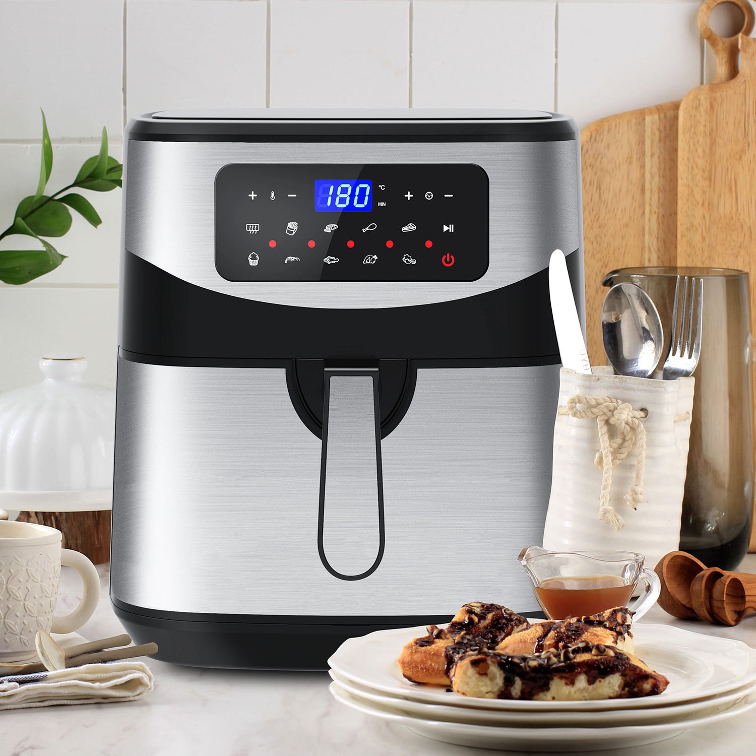 Kitchen Couture 12 Litre Air Fryer Multifunctional LCD One Touch Display-Small Kitchen Appliances-PEROZ Accessories