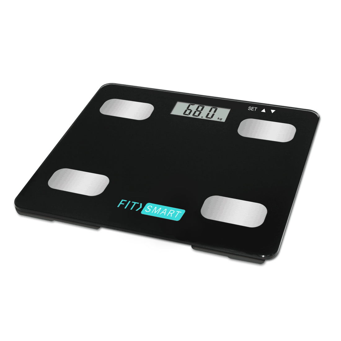 FitSmart Electronic Floor Body Scale Digital LCD Glass Tracker Bathroom-Bathroom Accessories-PEROZ Accessories