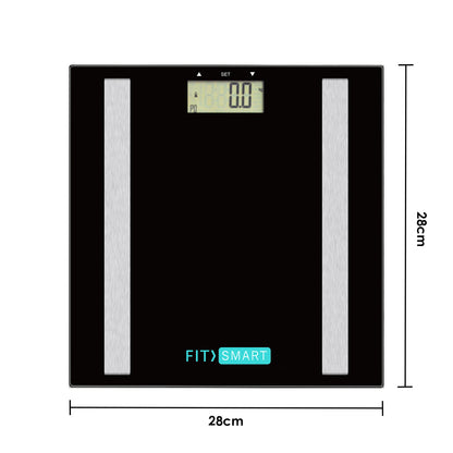 FitSmart Electronic Body Fat Scale 7 in 1 Body Analyser LCD Glass Tracker-Bathroom Accessories-PEROZ Accessories