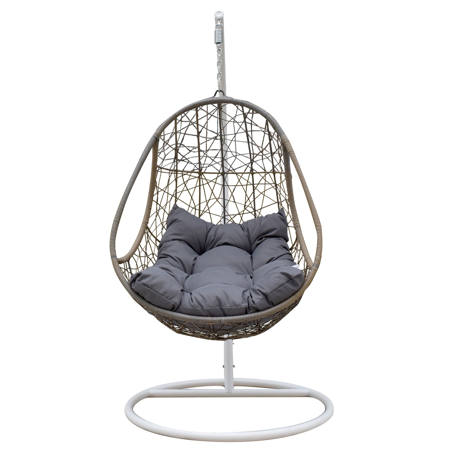 Arcadia Furniture Rocking Egg Chair Swing Lounge Hammock Pod Wicker Curved-Outdoor Chairs &amp; Lounges-PEROZ Accessories