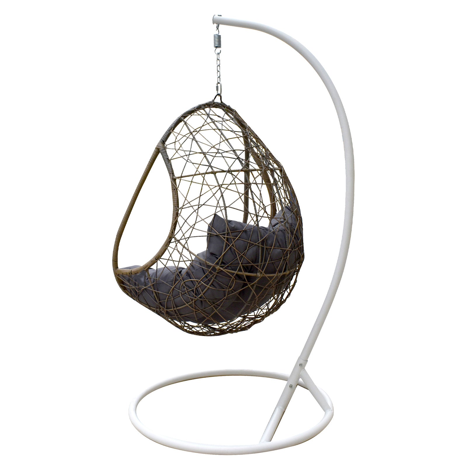 Arcadia Furniture Rocking Egg Chair Swing Lounge Hammock Pod Wicker Curved-Outdoor Chairs &amp; Lounges-PEROZ Accessories