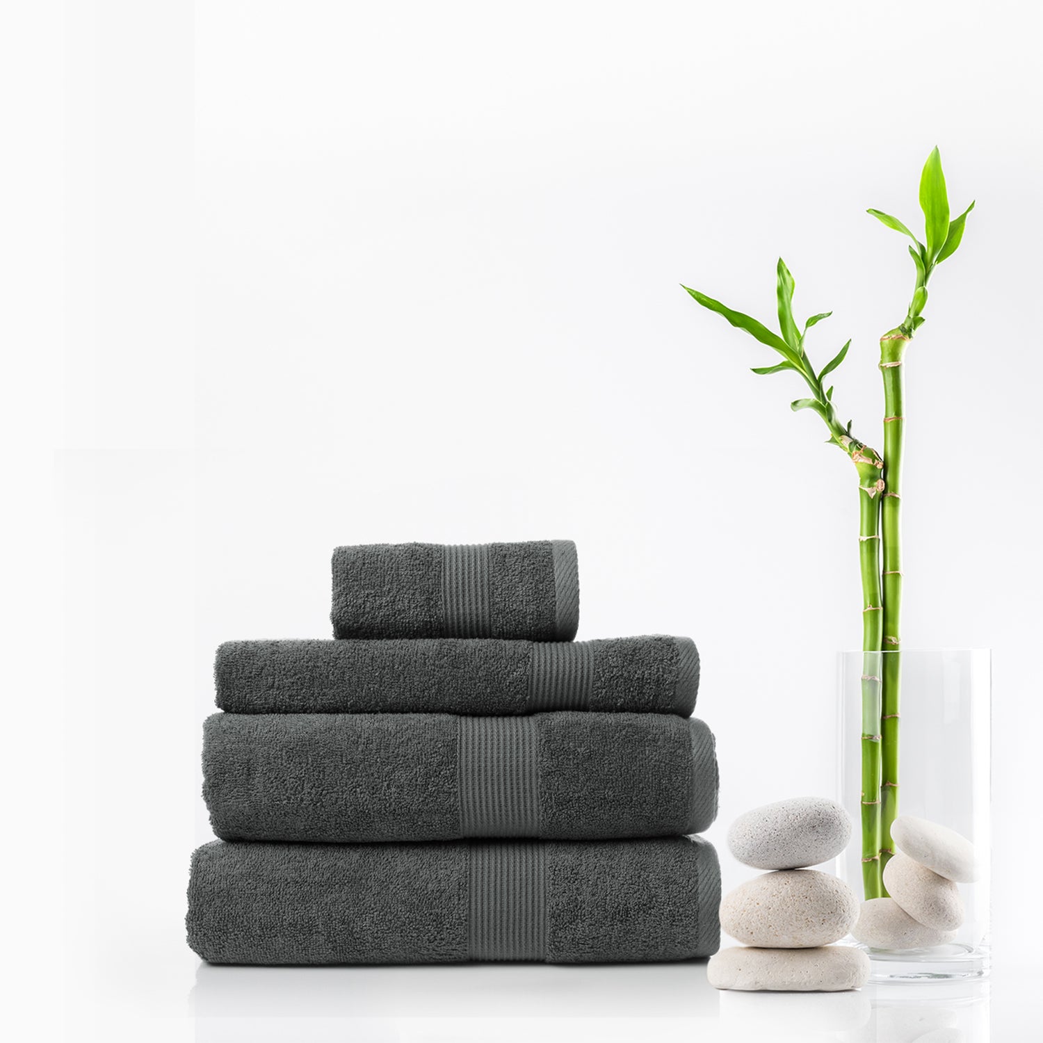 Royal Comfort 4 Piece Cotton Bamboo Towel Set 450GSM Luxurious Absorbent Plush-Towels-PEROZ Accessories
