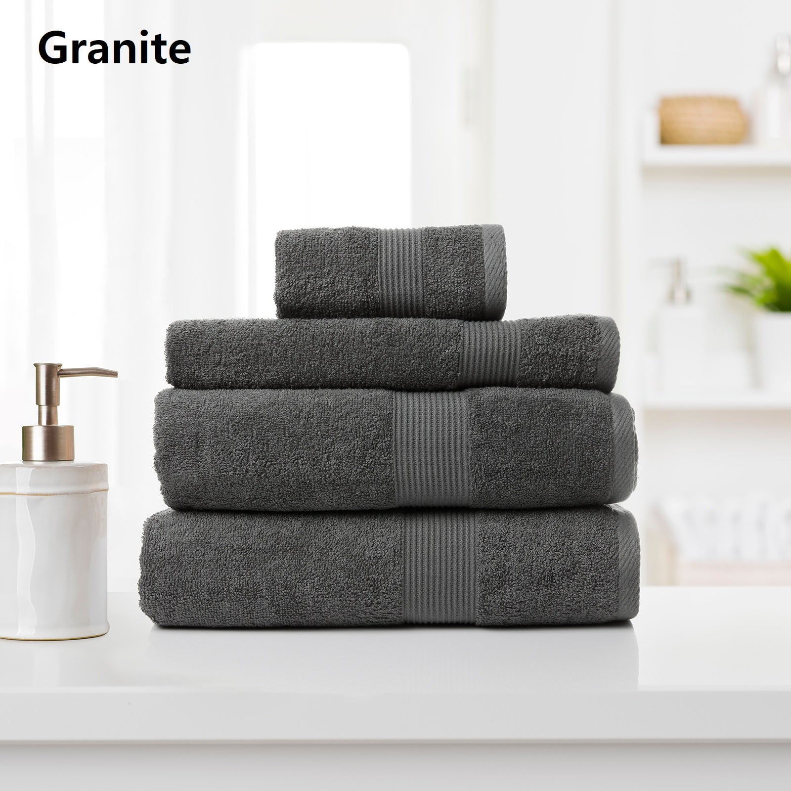 Royal Comfort 4 Piece Cotton Bamboo Towel Set 450GSM Luxurious Absorbent Plush-Towels-PEROZ Accessories