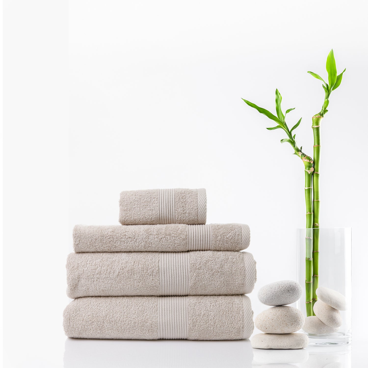 Royal Comfort 4 Piece Cotton Bamboo Towel Set 450GSM Luxurious Absorbent Plush-Towels-PEROZ Accessories