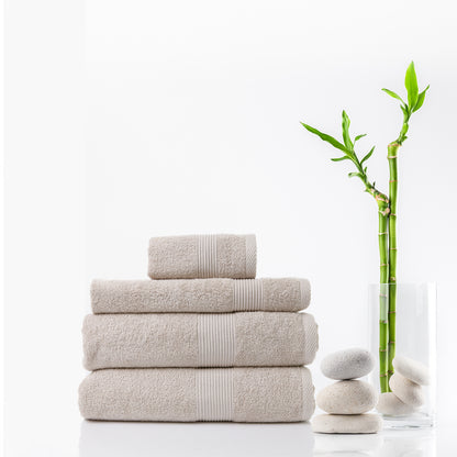 Royal Comfort 4 Piece Cotton Bamboo Towel Set 450GSM Luxurious Absorbent Plush-Towels-PEROZ Accessories