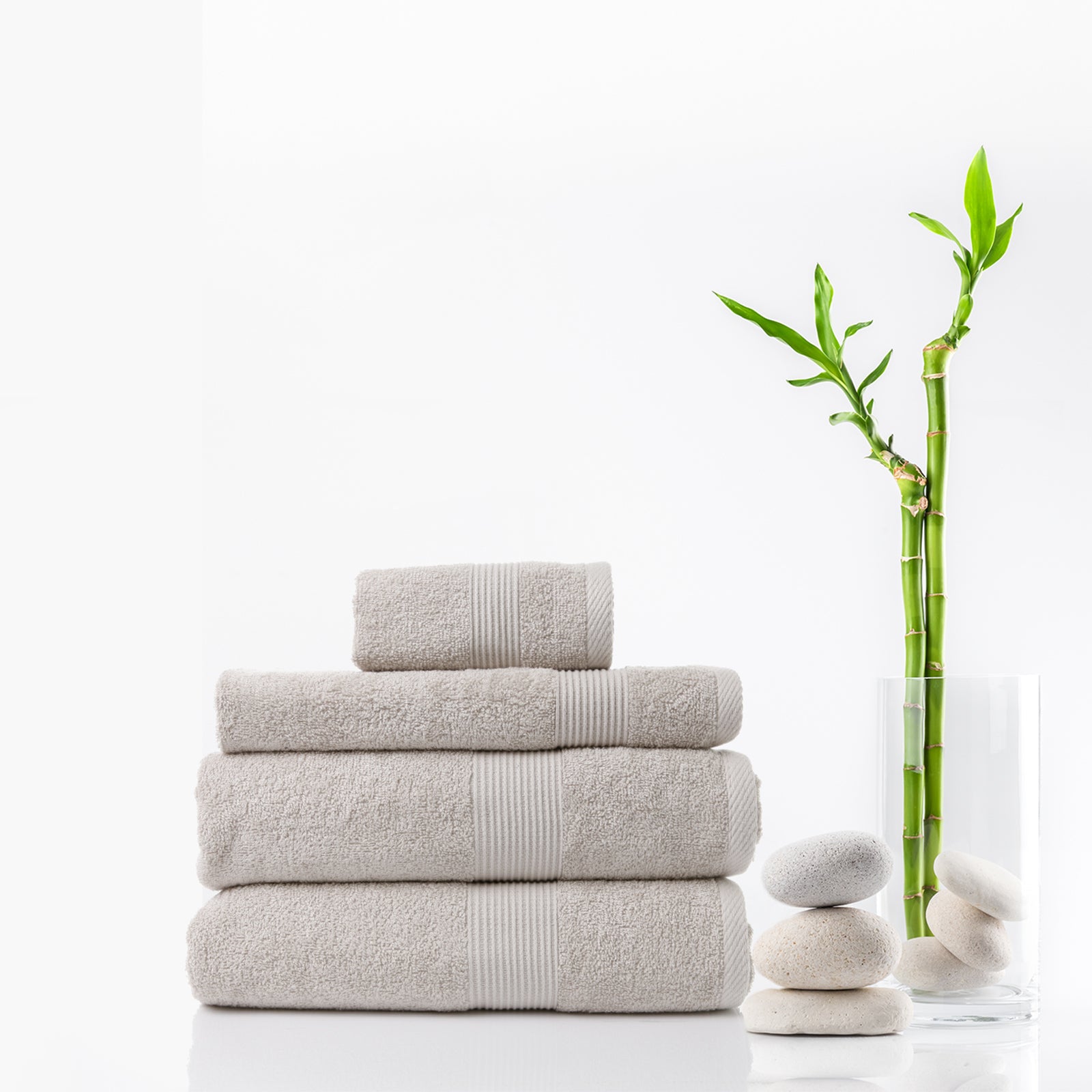 Royal Comfort 4 Piece Cotton Bamboo Towel Set 450GSM Luxurious Absorbent Plush-Towels-PEROZ Accessories