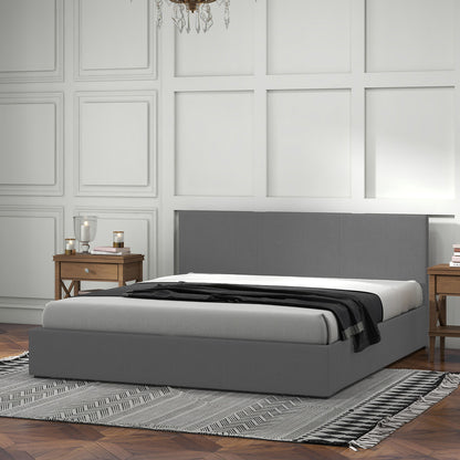 Milano Luxury Gas Lift Bed Frame Base And Headboard With Storage-Bed Frames &amp; Bases-PEROZ Accessories