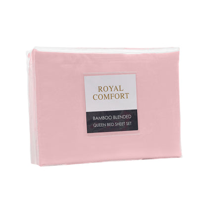Royal Comfort Bamboo Blended Sheet &amp; Pillowcases Set 1000TC Ultra Soft Bedding-Bed Linen-PEROZ Accessories