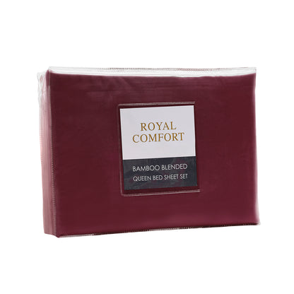 Royal Comfort Bamboo Blended Sheet &amp; Pillowcases Set 1000TC Ultra Soft Bedding-Bed Linen-PEROZ Accessories