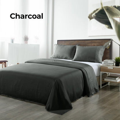 Royal Comfort Bamboo Blended Sheet &amp; Pillowcases Set 1000TC Ultra Soft Bedding-Bed Linen-PEROZ Accessories