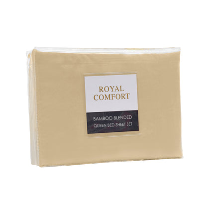 Royal Comfort Bamboo Blended Sheet &amp; Pillowcases Set 1000TC Ultra Soft Bedding-Bed Linen-PEROZ Accessories