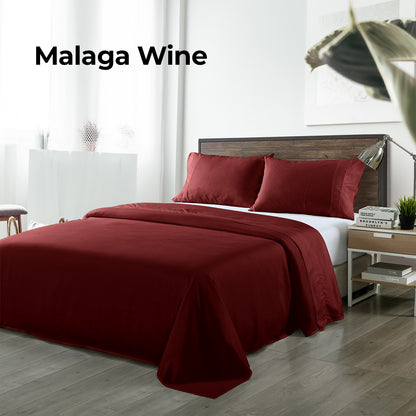 Royal Comfort Bamboo Blended Sheet &amp; Pillowcases Set 1000TC Ultra Soft Bedding-Bed Linen-PEROZ Accessories