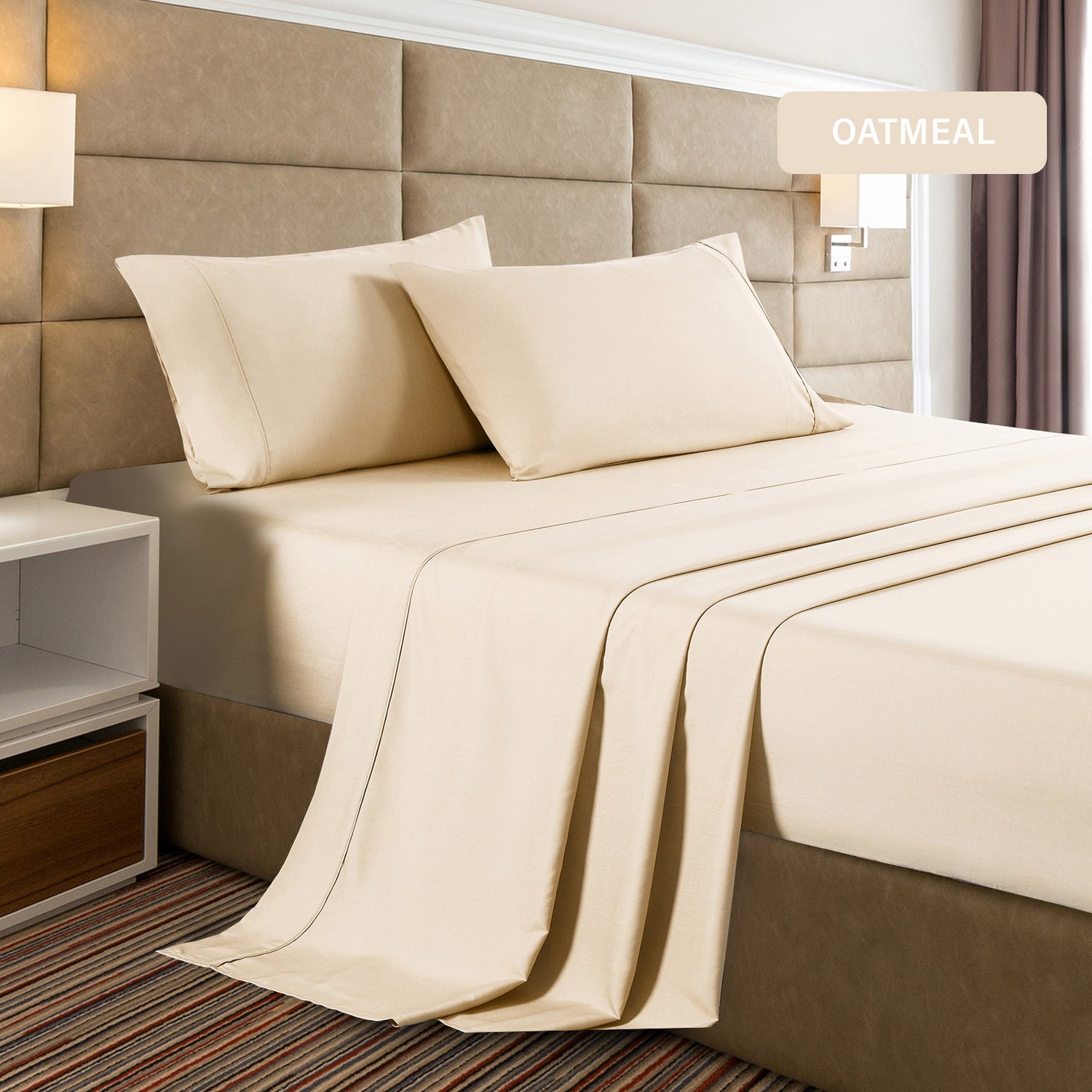 Casa Decor 2000 Thread Count Bamboo Cooling Sheet Set Ultra Soft Bedding-Bed Linen-PEROZ Accessories