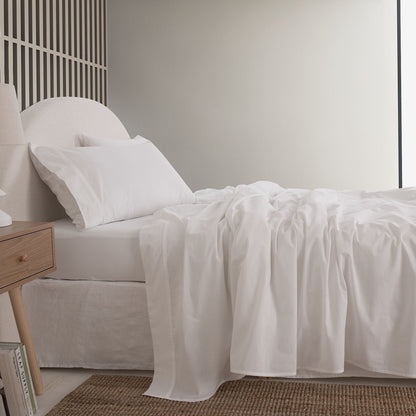Royal Comfort Vintage Wash 100% Cotton Sheet Set Fitted Flat Sheet Pillowcases-Bed Linen-PEROZ Accessories