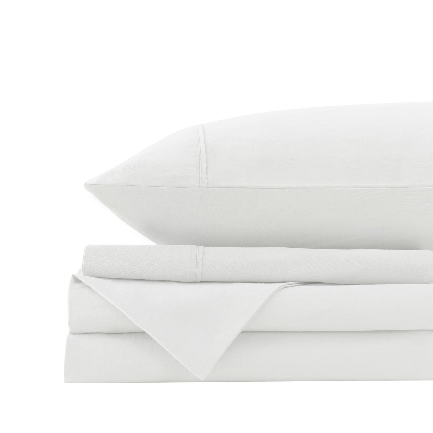 Royal Comfort Vintage Wash 100% Cotton Sheet Set Fitted Flat Sheet Pillowcases-Bed Linen-PEROZ Accessories
