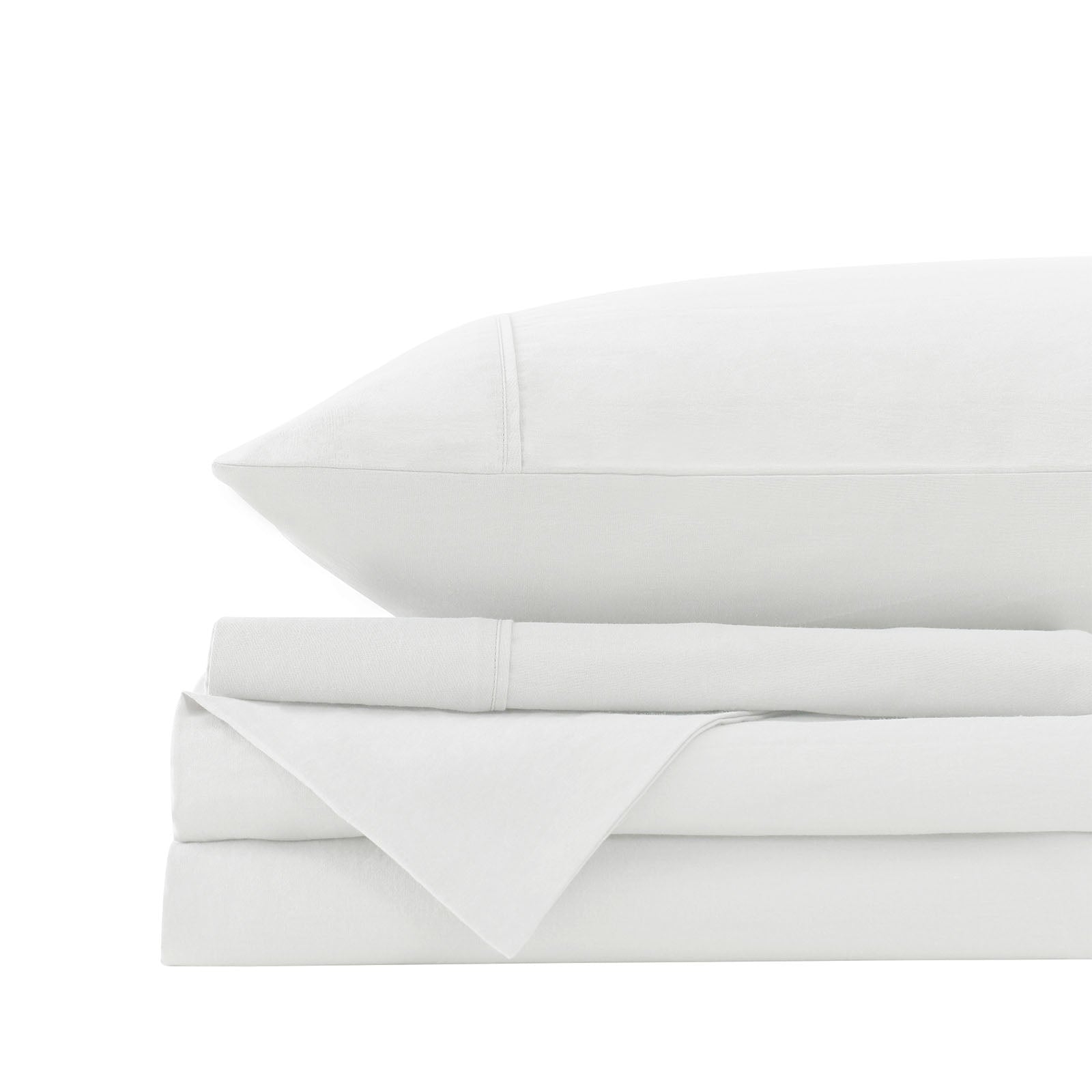 Royal Comfort Vintage Wash 100% Cotton Sheet Set Fitted Flat Sheet Pillowcases-Bed Linen-PEROZ Accessories