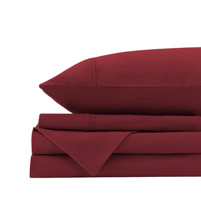 Royal Comfort Vintage Wash 100% Cotton Sheet Set Fitted Flat Sheet Pillowcases-Bed Linen-PEROZ Accessories