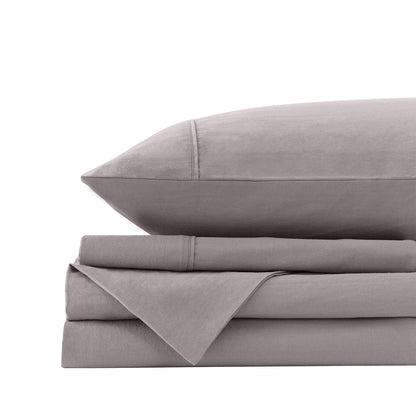 Royal Comfort Vintage Wash 100% Cotton Sheet Set Fitted Flat Sheet Pillowcases-Bed Linen-PEROZ Accessories