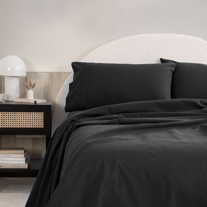 Royal Comfort Vintage Wash 100% Cotton Sheet Set Fitted Flat Sheet Pillowcases-Bed Linen-PEROZ Accessories