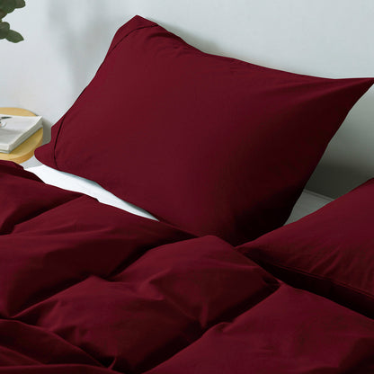 Royal Comfort Vintage Washed 100% Cotton Quilt Cover Set Bedding Ultra Soft-Bed Linen-PEROZ Accessories
