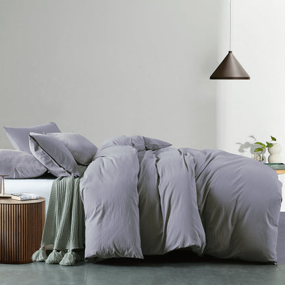 Royal Comfort Vintage Washed 100% Cotton Quilt Cover Set Bedding Ultra Soft-Bed Linen-PEROZ Accessories