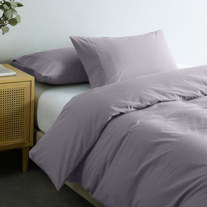 Royal Comfort Vintage Washed 100% Cotton Quilt Cover Set Bedding Ultra Soft-Bed Linen-PEROZ Accessories