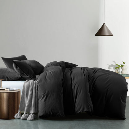 Royal Comfort Vintage Washed 100% Cotton Quilt Cover Set Bedding Ultra Soft-Bed Linen-PEROZ Accessories