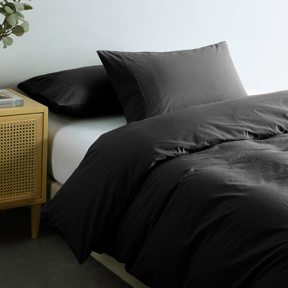 Royal Comfort Vintage Washed 100% Cotton Quilt Cover Set Bedding Ultra Soft-Bed Linen-PEROZ Accessories