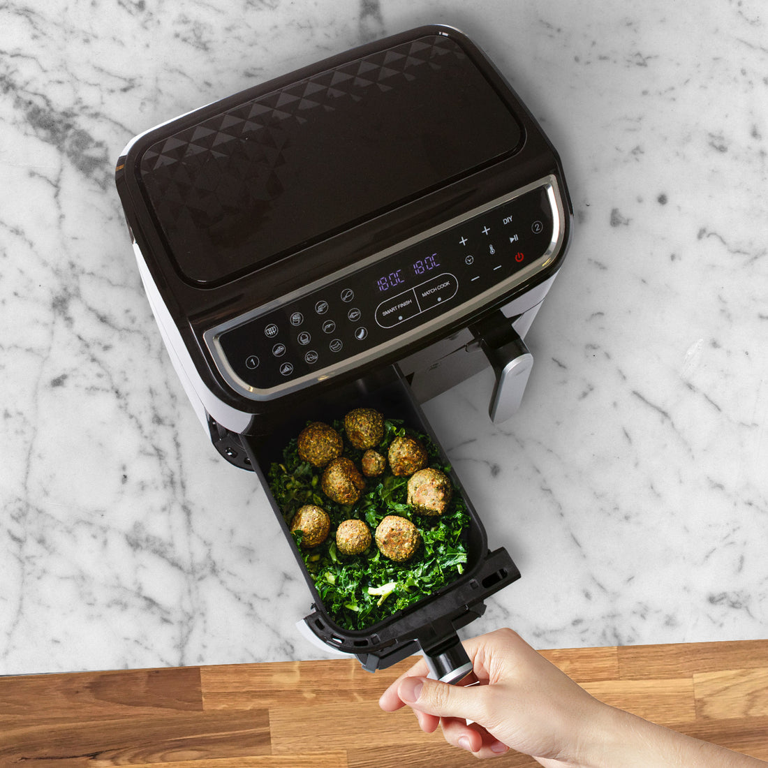 Kitchen Couture DUO 2-Basket 12-in-1 Digital Air Fryer LED Display-Small Kitchen Appliances-PEROZ Accessories