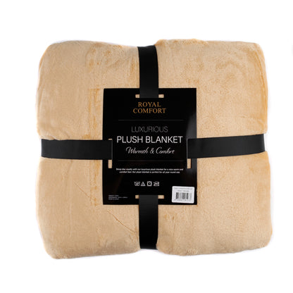 Royal Comfort Plush Blanket Faux Mink Throw Super Soft Large 220cm x 240cm-Bedding-PEROZ Accessories