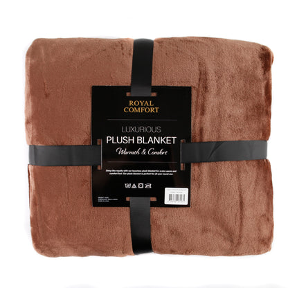 Royal Comfort Plush Blanket Faux Mink Throw Super Soft Large 220cm x 240cm-Bedding-PEROZ Accessories