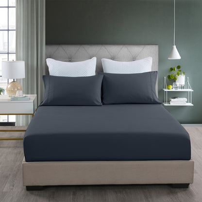 Royal Comfort 2000TC 3 Piece Fitted Sheet and Pillowcase Set Bamboo Cooling-Bed Linen-PEROZ Accessories