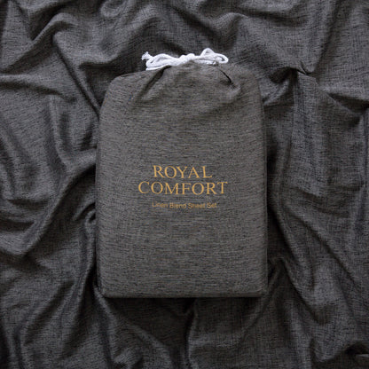 Royal Comfort Linen Sheet Set Premium Bedding Luxury Breathable Ultra Soft-Bed Linen-PEROZ Accessories