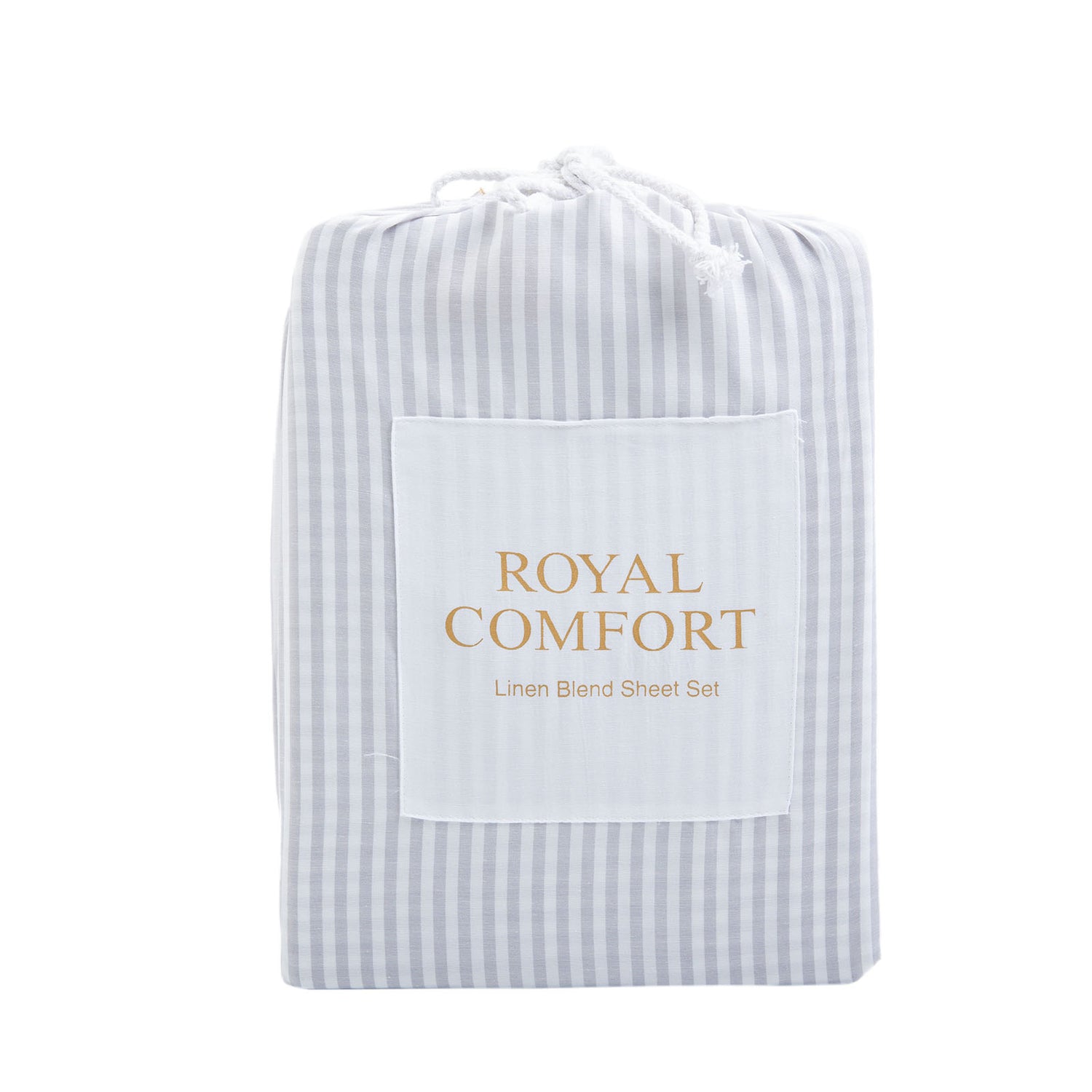Royal Comfort Stripes Linen Blend Sheet Set Bedding Luxury Breathable Ultra Soft-Bed Linen-PEROZ Accessories