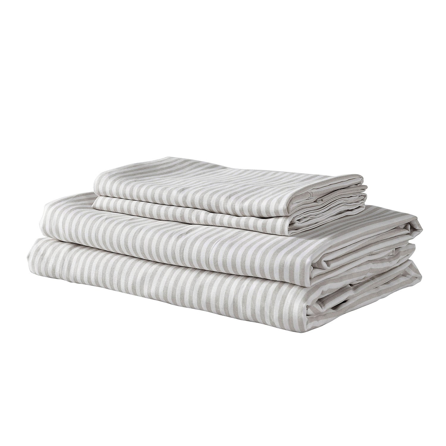 Royal Comfort Stripes Linen Blend Sheet Set Bedding Luxury Breathable Ultra Soft-Bed Linen-PEROZ Accessories