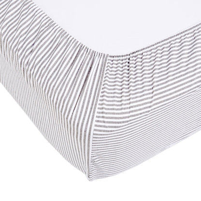 Royal Comfort Stripes Linen Blend Sheet Set Bedding Luxury Breathable Ultra Soft-Bed Linen-PEROZ Accessories